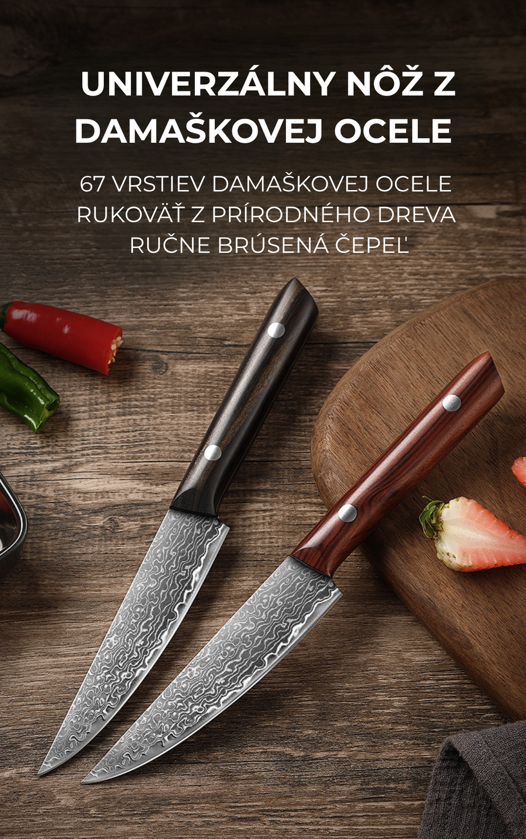 Damaškový nôž so 67 vrstvami