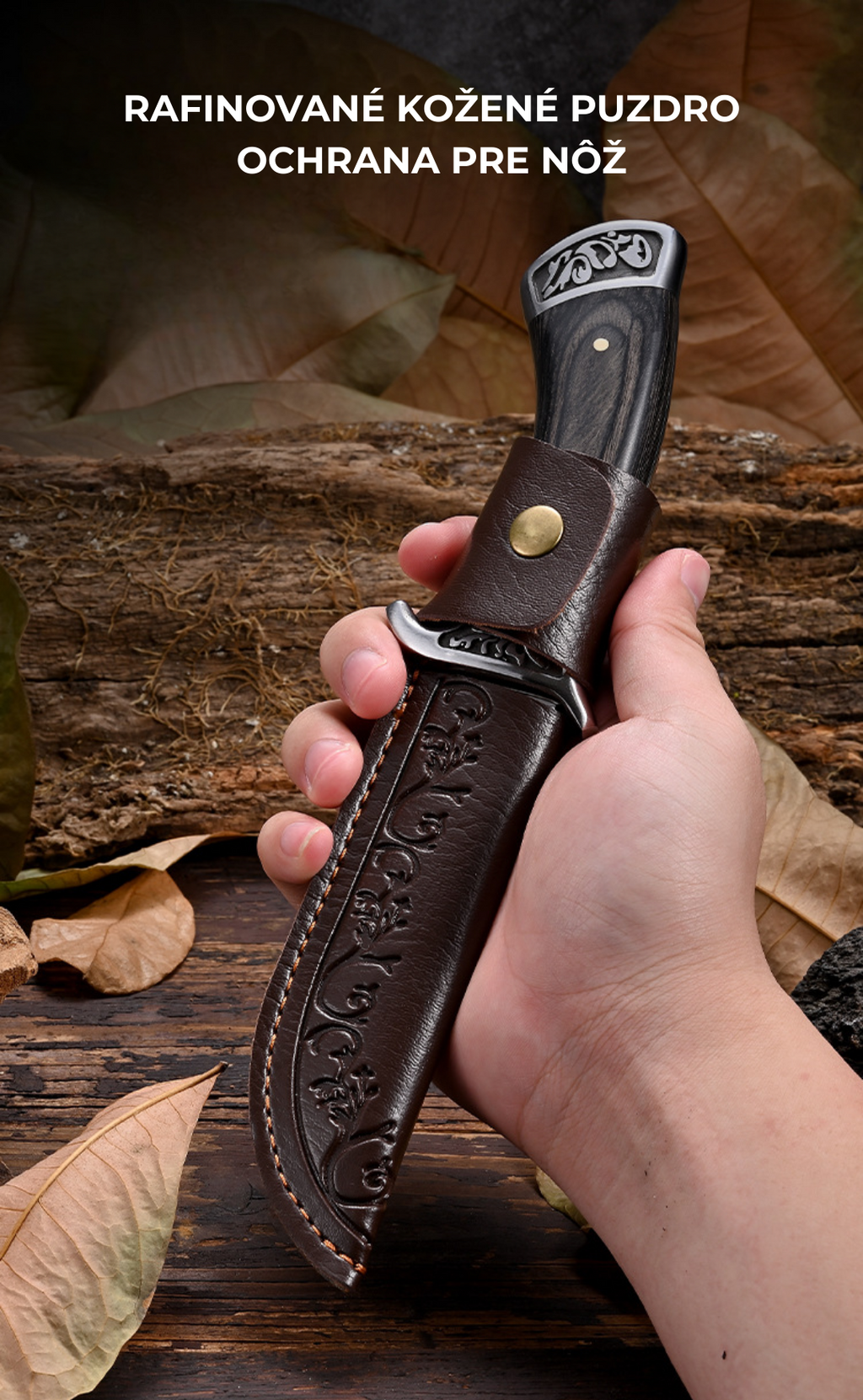 (Zľava 40%) Nôž na prežitie - kempingový nôž