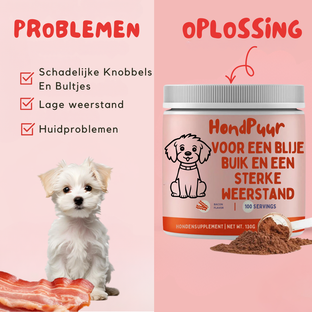 HondPuur - Blije Buik & Sterke Weerstand - Medicijn In Poedervorm