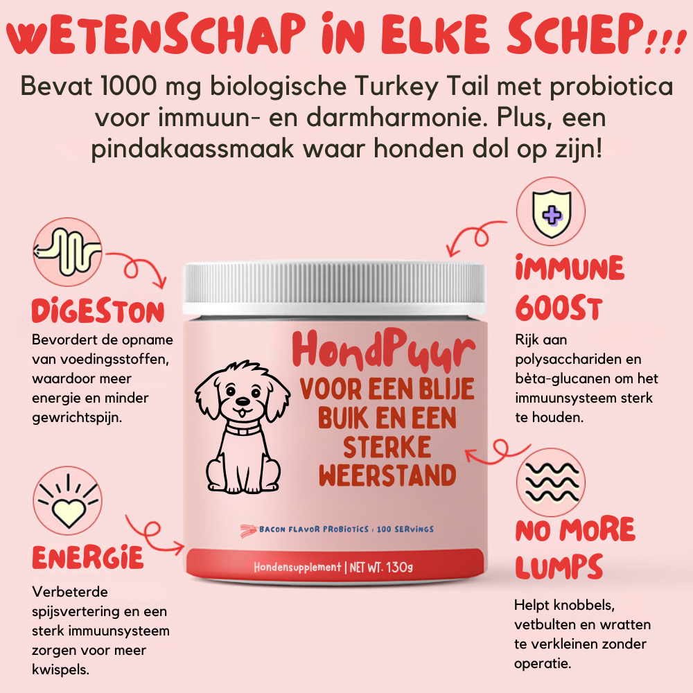 HondPuur - Blije Buik & Sterke Weerstand - Medicijn In Poedervorm